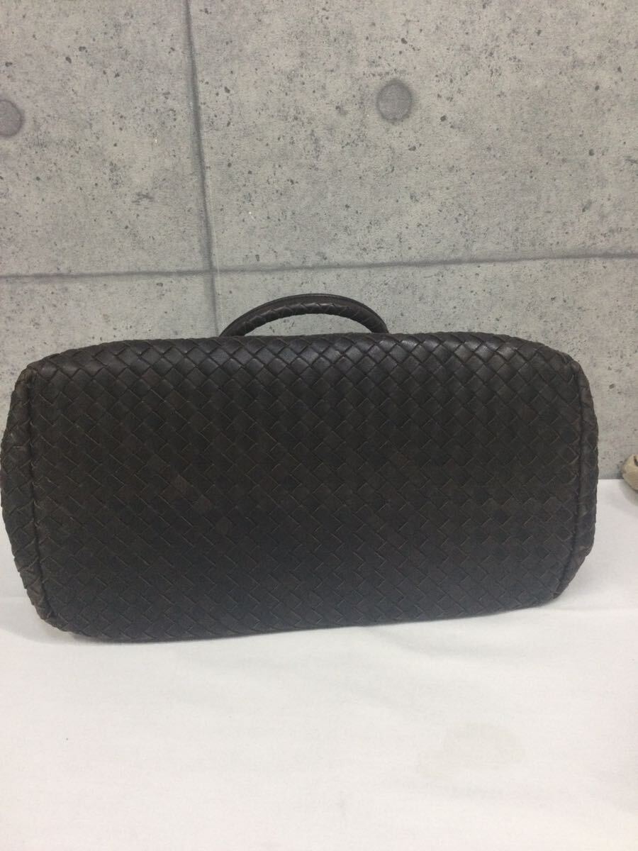 & ボッテガヴェネタ BOTTEGA VENETA トートバッグ ハンドバッグ ローマ レザー ブラウン系 中古品 ビジネスバッグの画像3