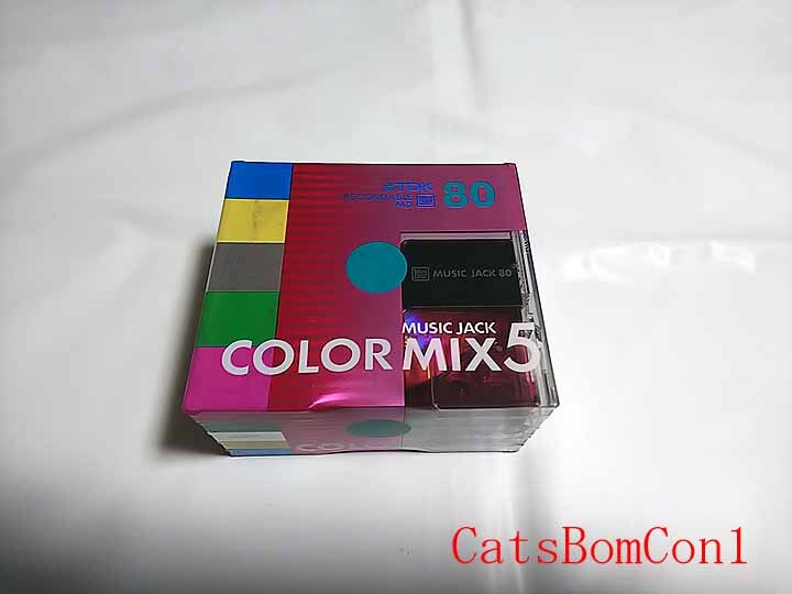 [未開封] MD ミニディスク 5枚パック 80 TDK MUSIC JACK COLOR MIX 5 日本製 MD-MJ80MAX5Sの画像1