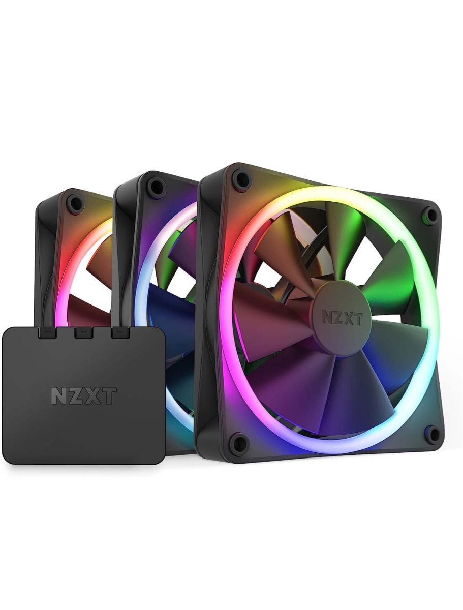 NZXT F120 RGB DUO TRIPLE PACK&RGB Controller 【Black】