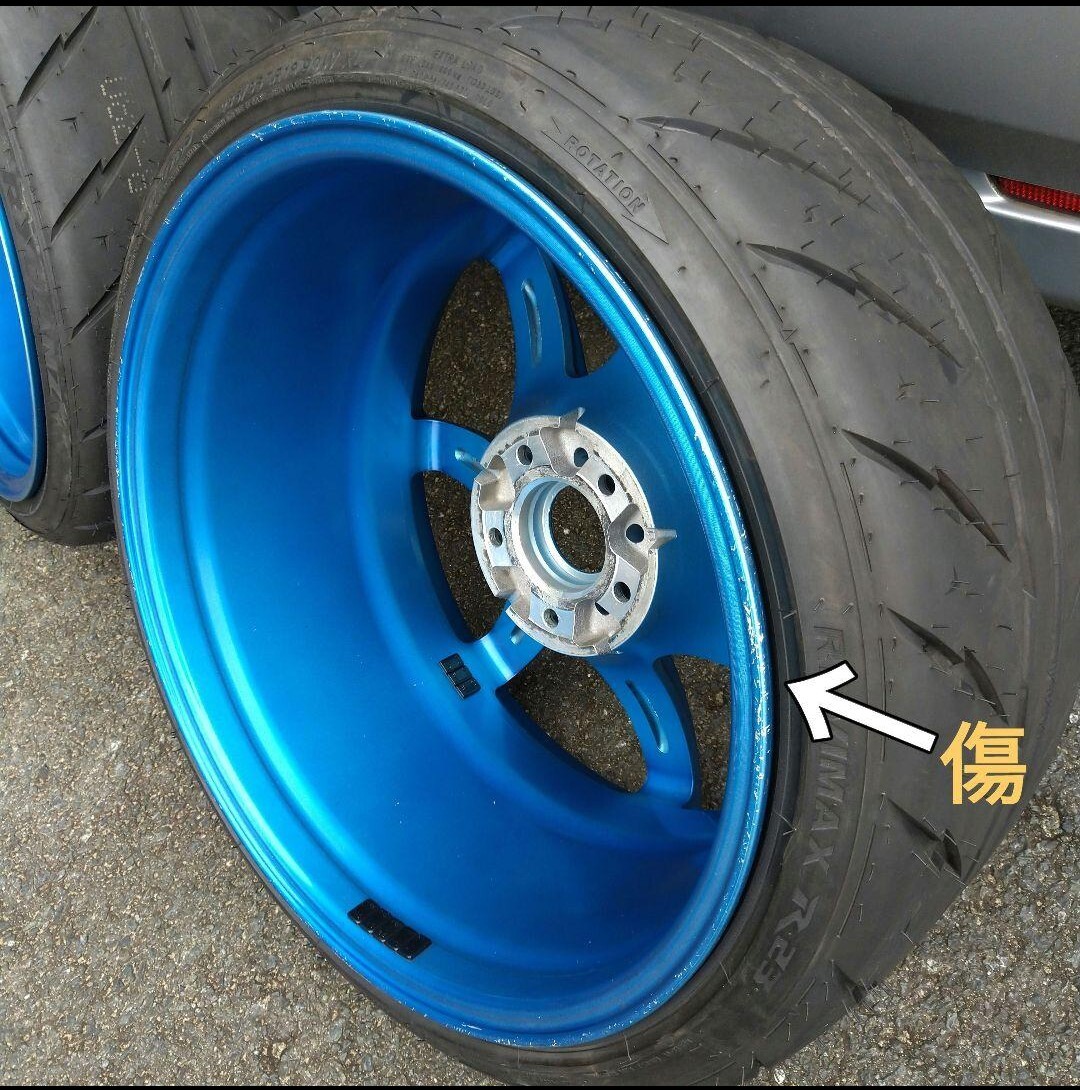 ワーク【2本のみ】 18インチ ホイール WORK エモーション EMOTION T7R 18×9.5J PCD114.3 +30 キャンディブルー おまけタイヤ付き ドリケツ_画像10