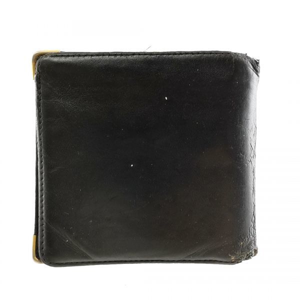 1円~ ダンヒル dunhill 財布 二つ折り レザー 本革 黒 ブラック系 K5-1612の画像9