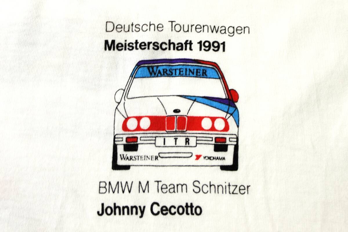 未使用 '90s◆BMW チームシュニッツァー◆1991年 ドイツツーリングカー選手権Tシャツ:F カーレース