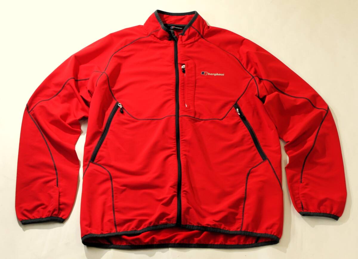 ◆berghaus バーグハウス◆軽量 撥水 ストレッチ ジャケット 赤 メンズ:L 春夏用_画像3