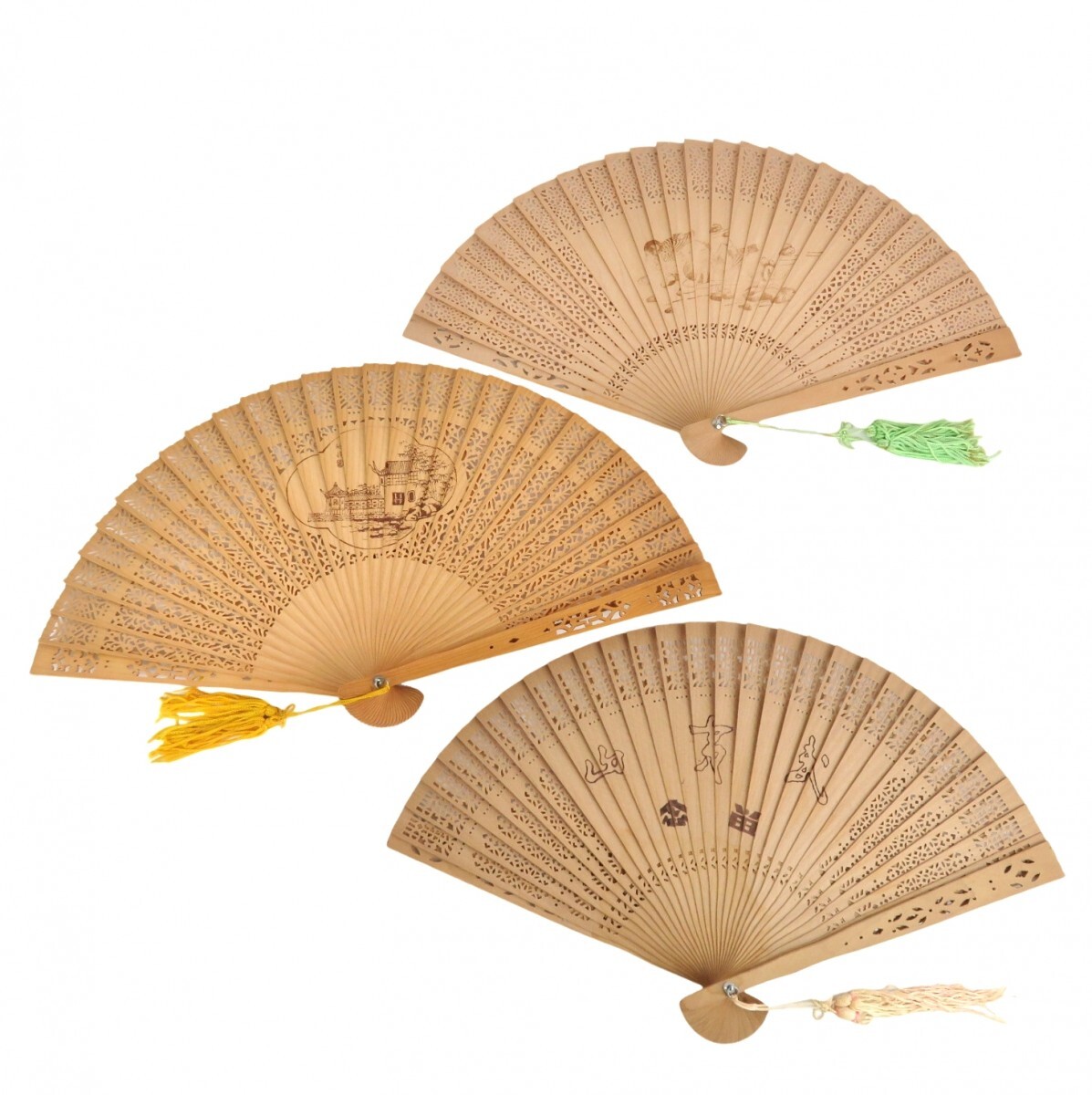  unused equipped summarize 13 point fan . tree .... carving tree industrial arts China handicraft kimono small articles out box attaching equipped 0504-059