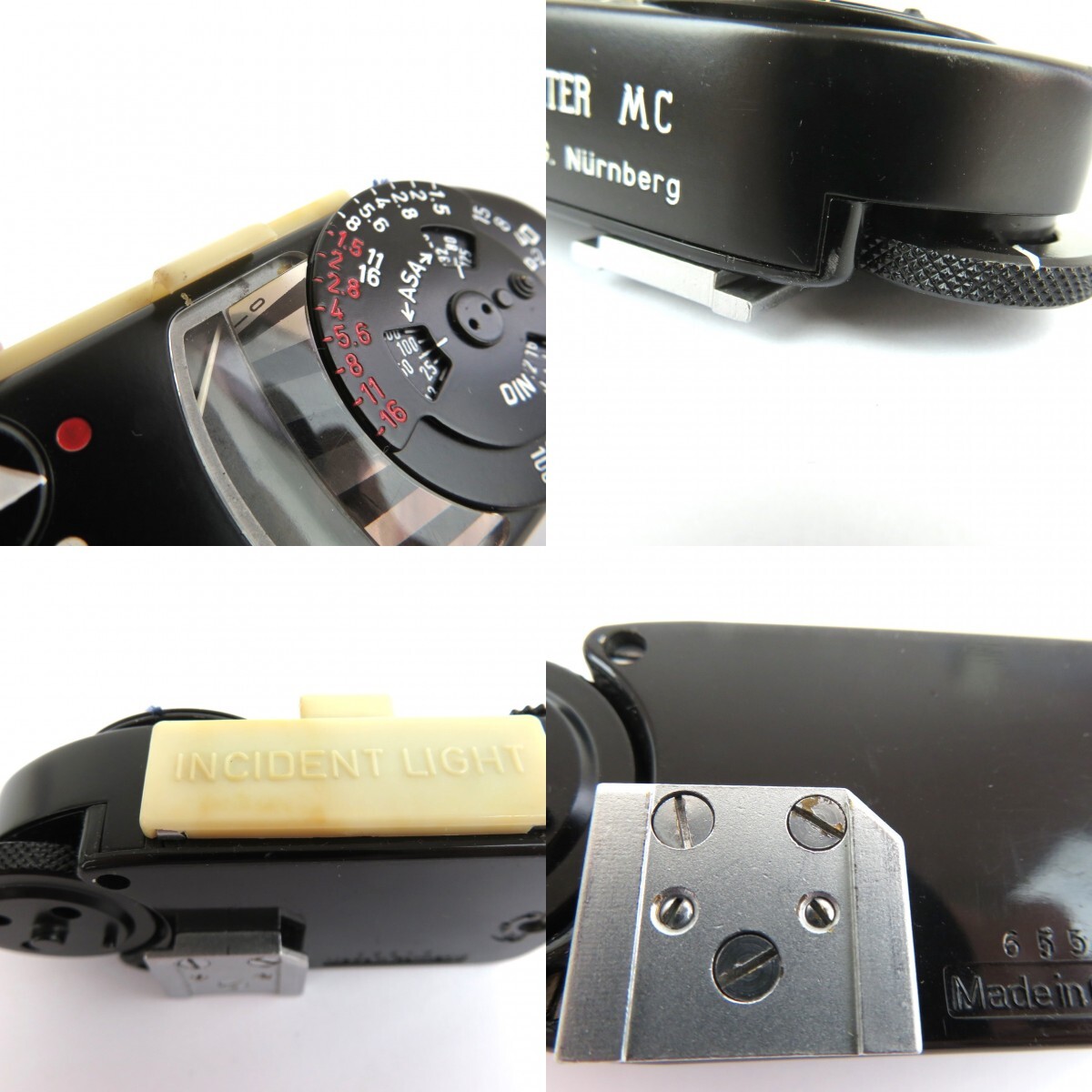 Leica METER MC Metrawatt A.G. Nurnberg ライカ メーターMC 露出計 ブラックペイント 0426-041の画像10