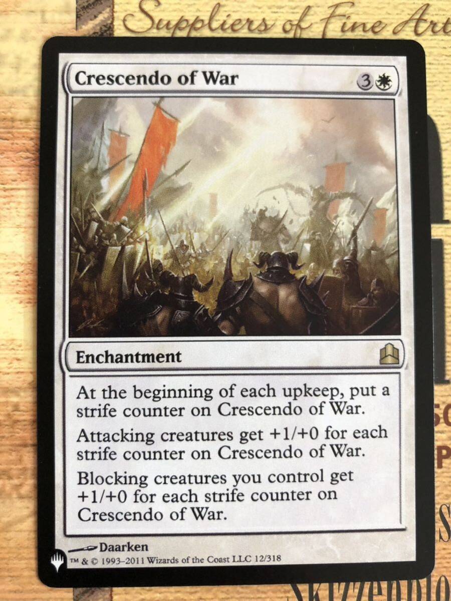 [AG-MTG] 《戦争の最高潮/Crescendo of War》[PWシンボル付き再版] 白R 英語版 _画像1