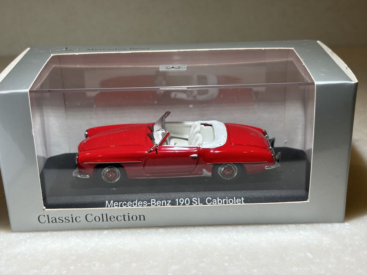 1/43 MB純正 「メルセデスベンツ190SL Cabriolet 」Red Classic Collection Edition43_画像9