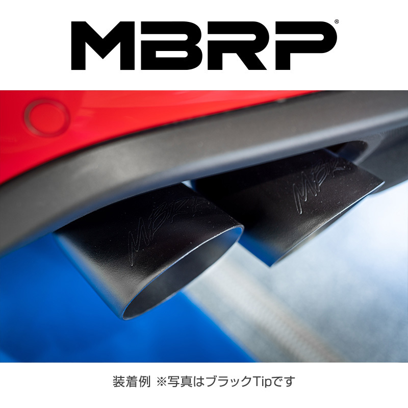 MBRP 2018-2023 フォード マスタングGT 5.0L V8 CAT-BACK レース エキゾースト ブラックTip 正規品_画像6