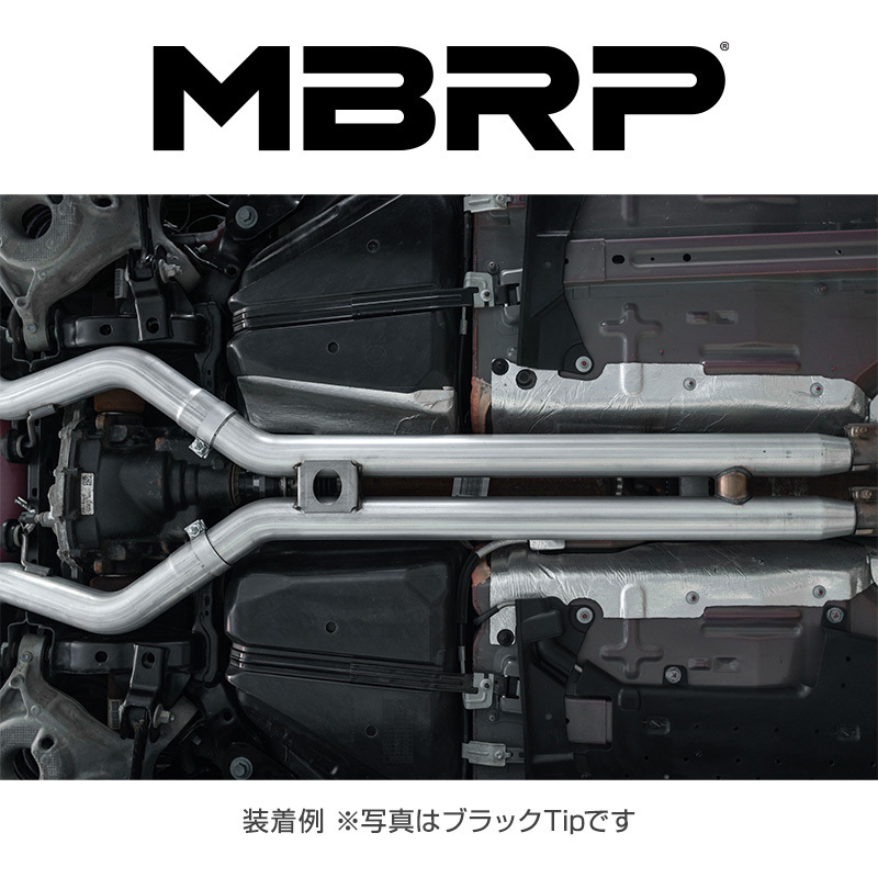 MBRP 2018-2023 フォード マスタングGT 5.0L V8 CAT-BACK レース エキゾースト ブラックTip 正規品_画像7