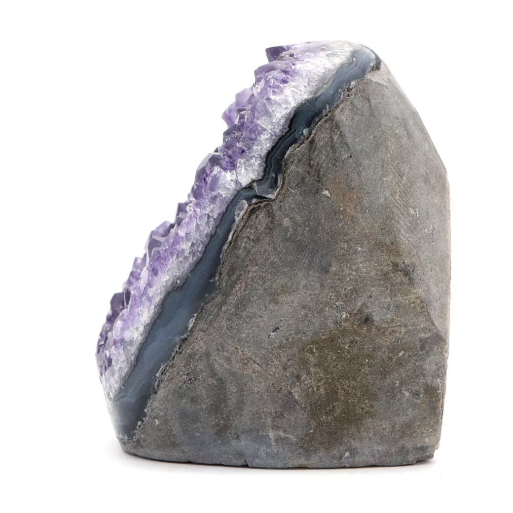 アメジスト クラスター 側面磨き AAA ドゥルーザ 紫水晶 置き物 原石 137g ウルグアイ産 天然石 1点物 2月 誕生石 天然石 amethystの画像3