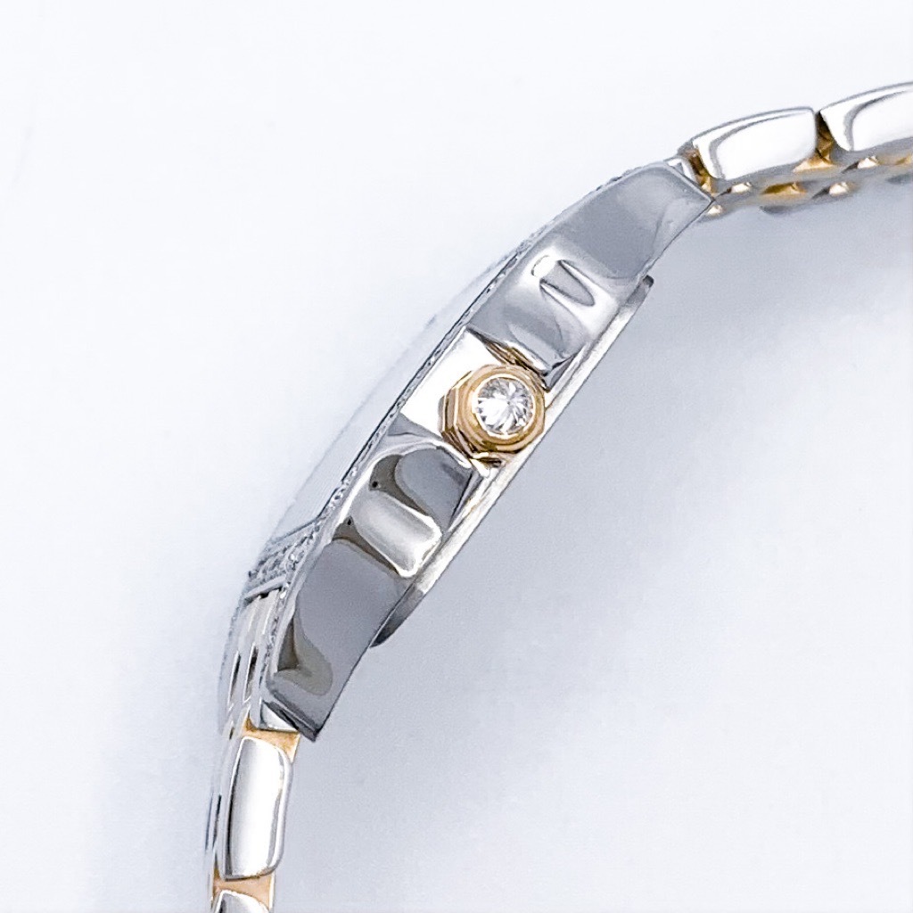 [ finish settled ] Cartier sun tosdumowazeruSM combination diamond K18×SS lady's wristwatch CARTIER clock 