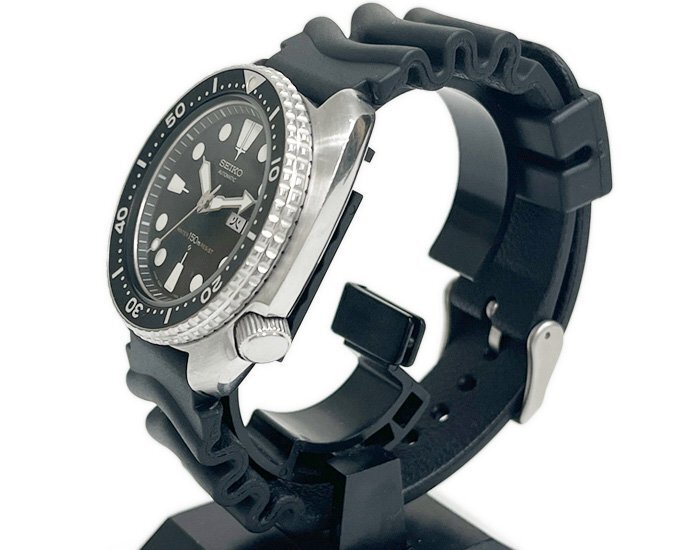 SEIKO セイコー メンズ 腕時計 6306-7001 サードダイバー 150m タートル デイデイト 自動巻 黒文字盤 純正ラバーベルト ヴィンテージ 箱有の画像2