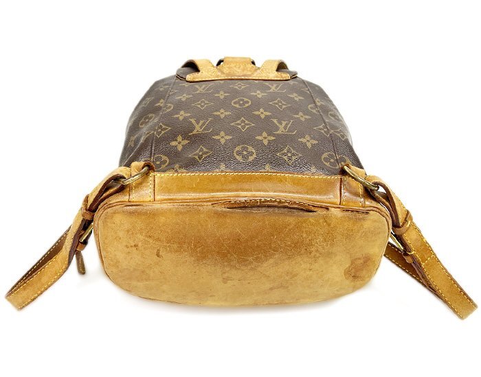 LOUIS VUITTON ルイ・ヴィトン M51136 モンスリMM リュックサック バックパック デイバッグ モノグラム ブラウン系 ゴールド金具 廃盤_画像6