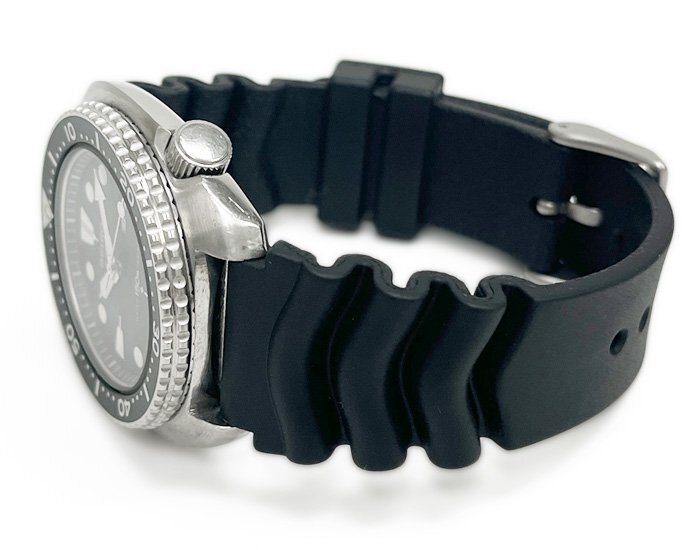 SEIKO セイコー メンズ 腕時計 6306-7001 サードダイバー 150m タートル デイデイト 自動巻 黒文字盤 純正ラバーベルト ヴィンテージ 箱有の画像7