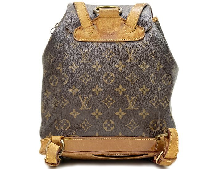 LOUIS VUITTON ルイ・ヴィトン M51136 モンスリMM リュックサック バックパック デイバッグ モノグラム ブラウン系 ゴールド金具 廃盤_画像2