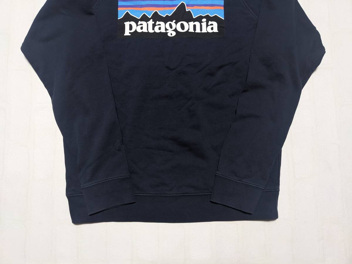 【中古・メンズM】パタゴニア patagonia メンズP-6ロゴ オーガニック クルー スウェットシャツ プルオーバー ネイビー 送料520円 の画像7