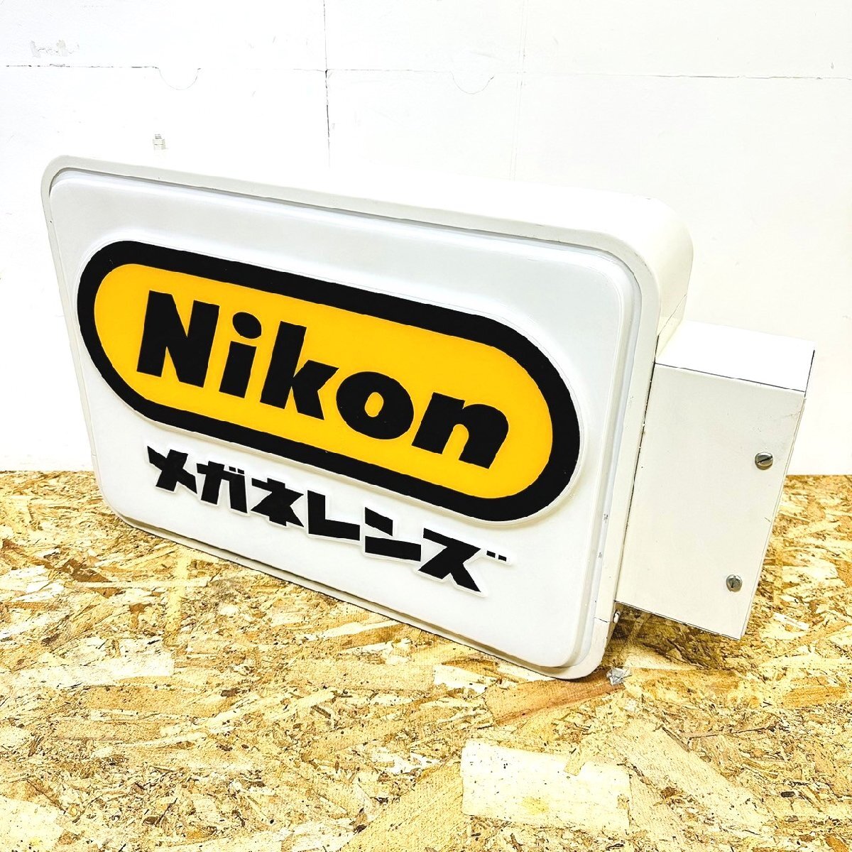 ニコン Nikon 電飾看板 両面 メガネレンズ 店頭ディスプレイ　041205/SL2/L_画像1