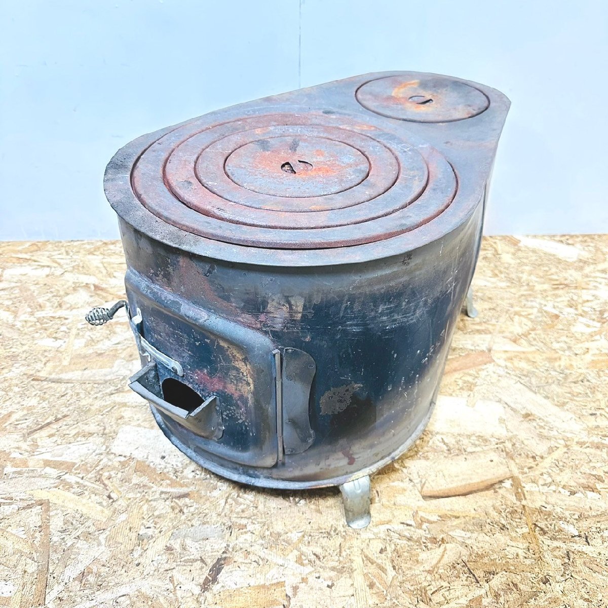 daruma плита дровяная печь листовая сталь .. плита Showa Retro 041702/SL2/L