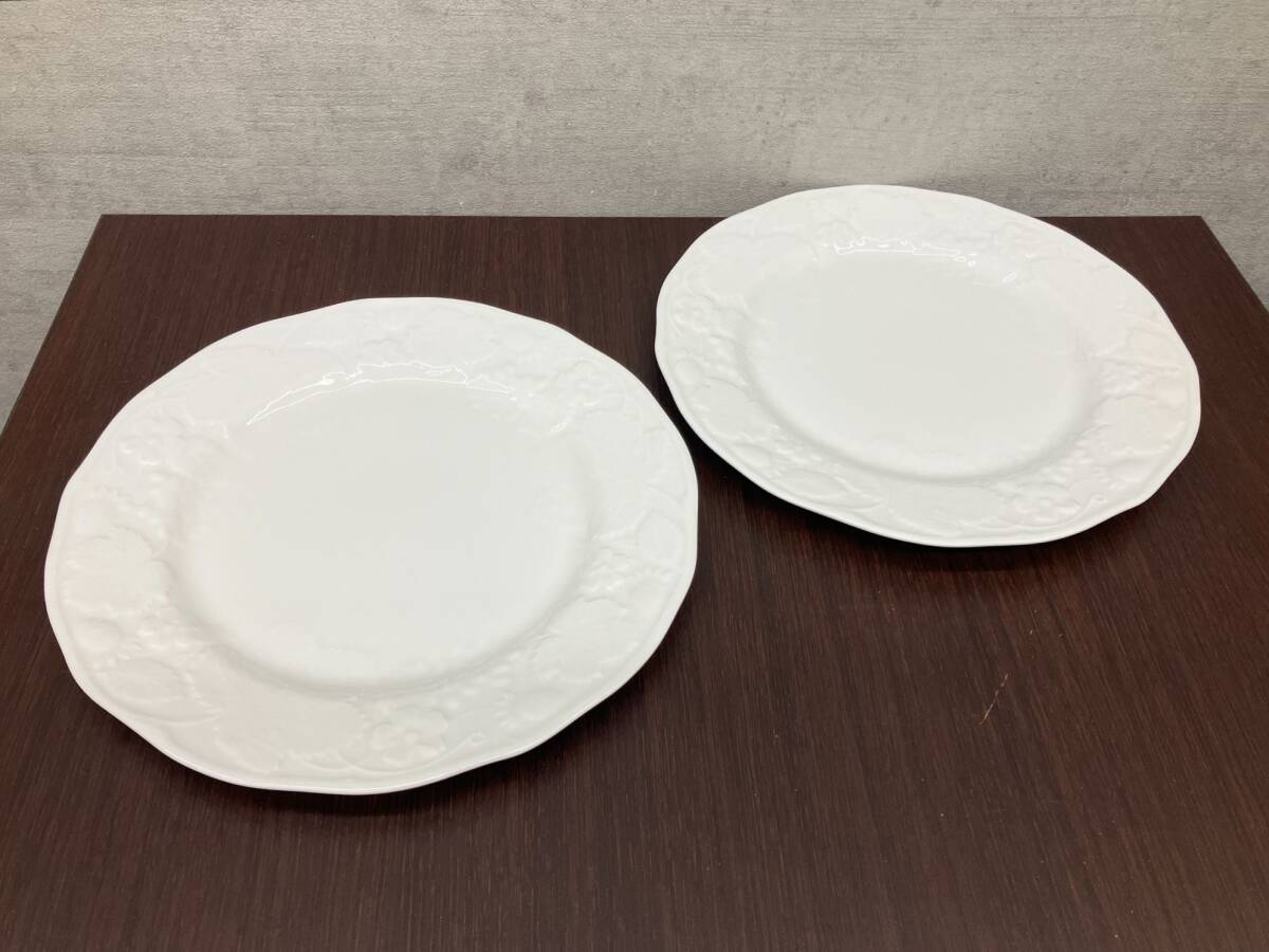 ◇◆#5743 WEDGWOOD ウェッジウッド ストロベリー＆パイン 約29cm 大皿 2枚セット 現状保管品◆◇ _画像1