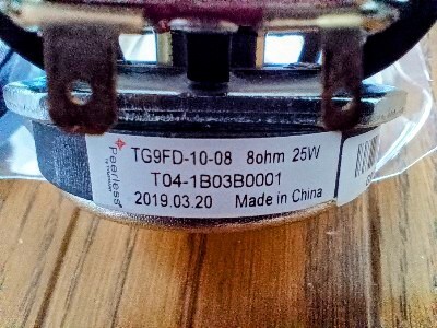 フルレンジ・スピーカー Peerless TG9FD-10-08 新品・未使用 4個セットの画像1