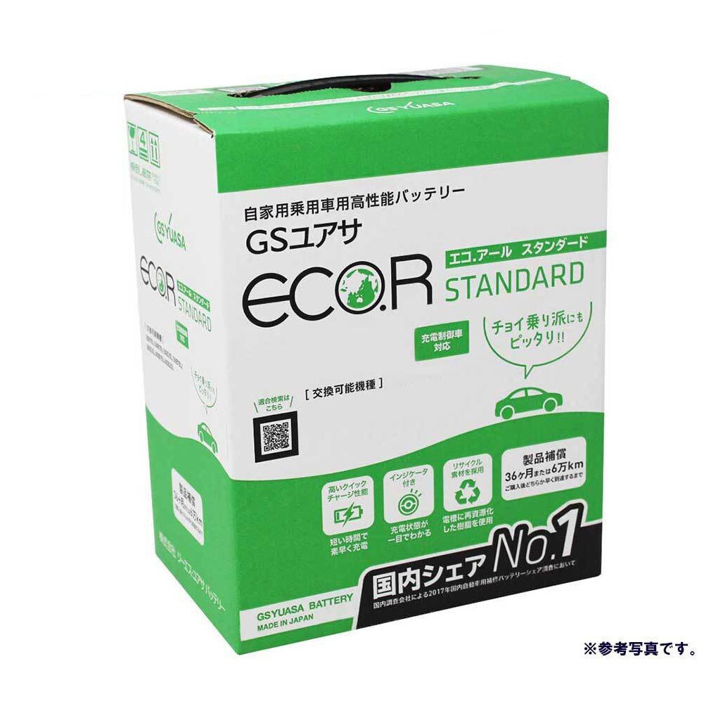 バッテリー EC-40B19R ストリーム 型式CBA-RN1 H16/10～対応 GSユアサ エコ.アール スタンダード 充電制御車対応 ホンダ_画像1