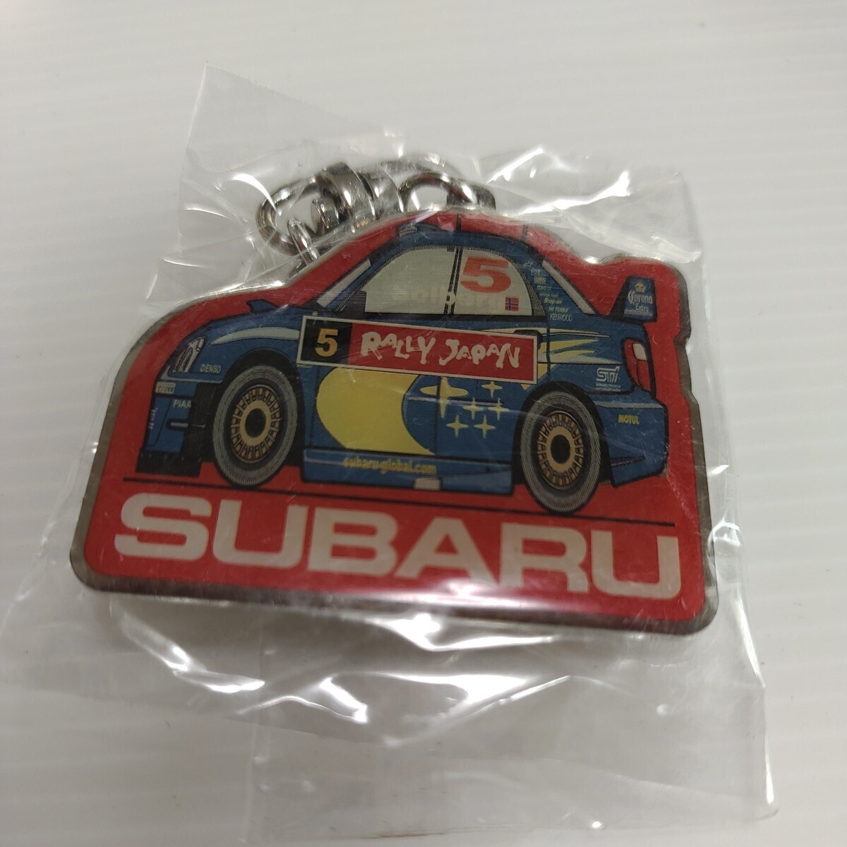 SUBARU スバル RALLY Japan ラリー キーホルダー ストラップ レア 当時物 インプレッサ WRC 4WD 240429005の画像2