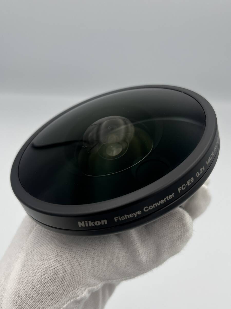【1円〜/Nikon/魚眼/レア】Fisheye Converter FC-E9 0.2x 魚眼コンバーターレンズ ニコン 【美品/ケース付/UR-E10アダプター付】_画像3