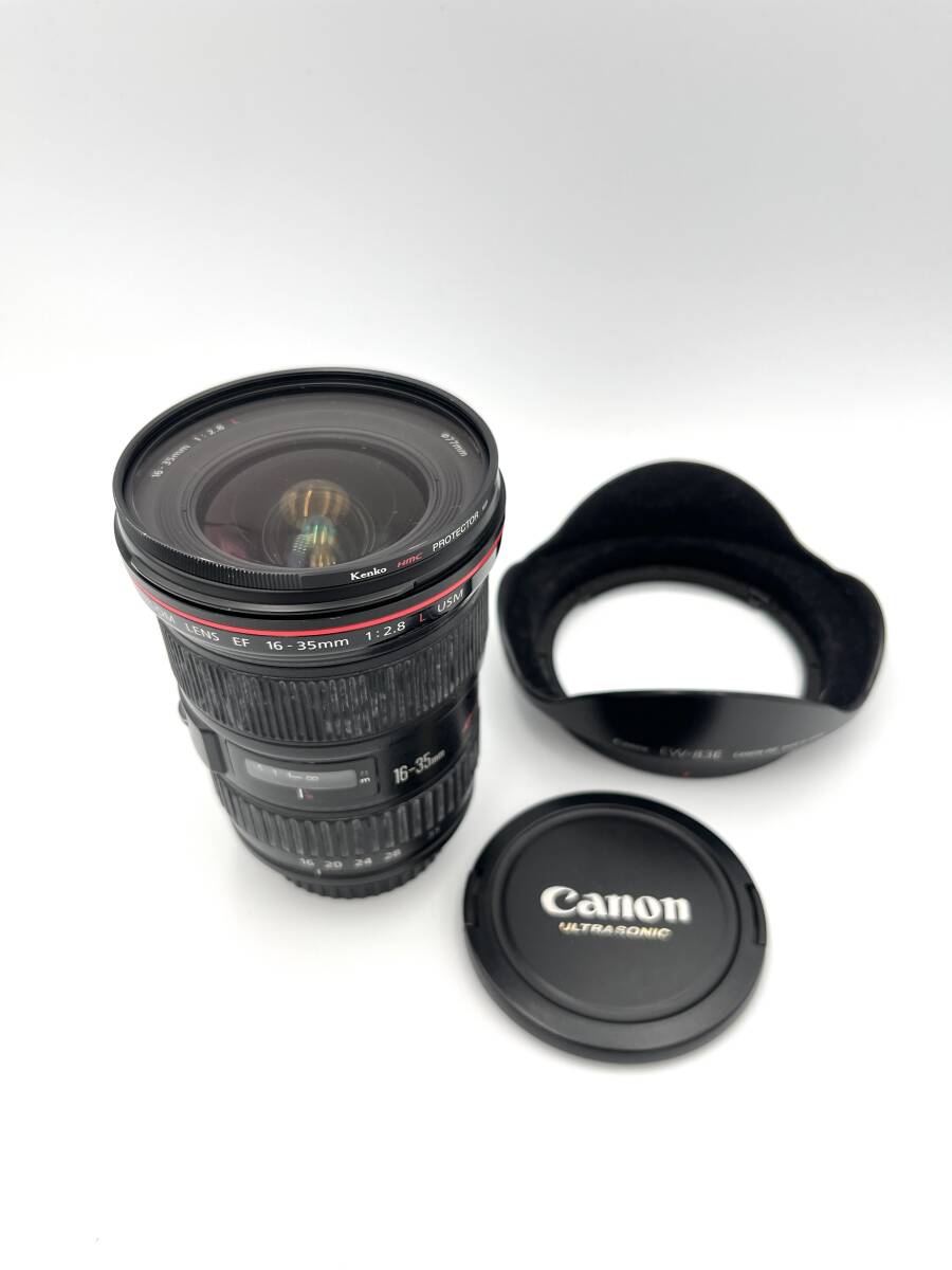 【1円〜/Canon/動作確認済】キャノン ZOOM LENS EF 16-35mm 1:2.8L USM デジタル一眼レンズ ULTRASONIC【フード付/レンズプロテクター付】