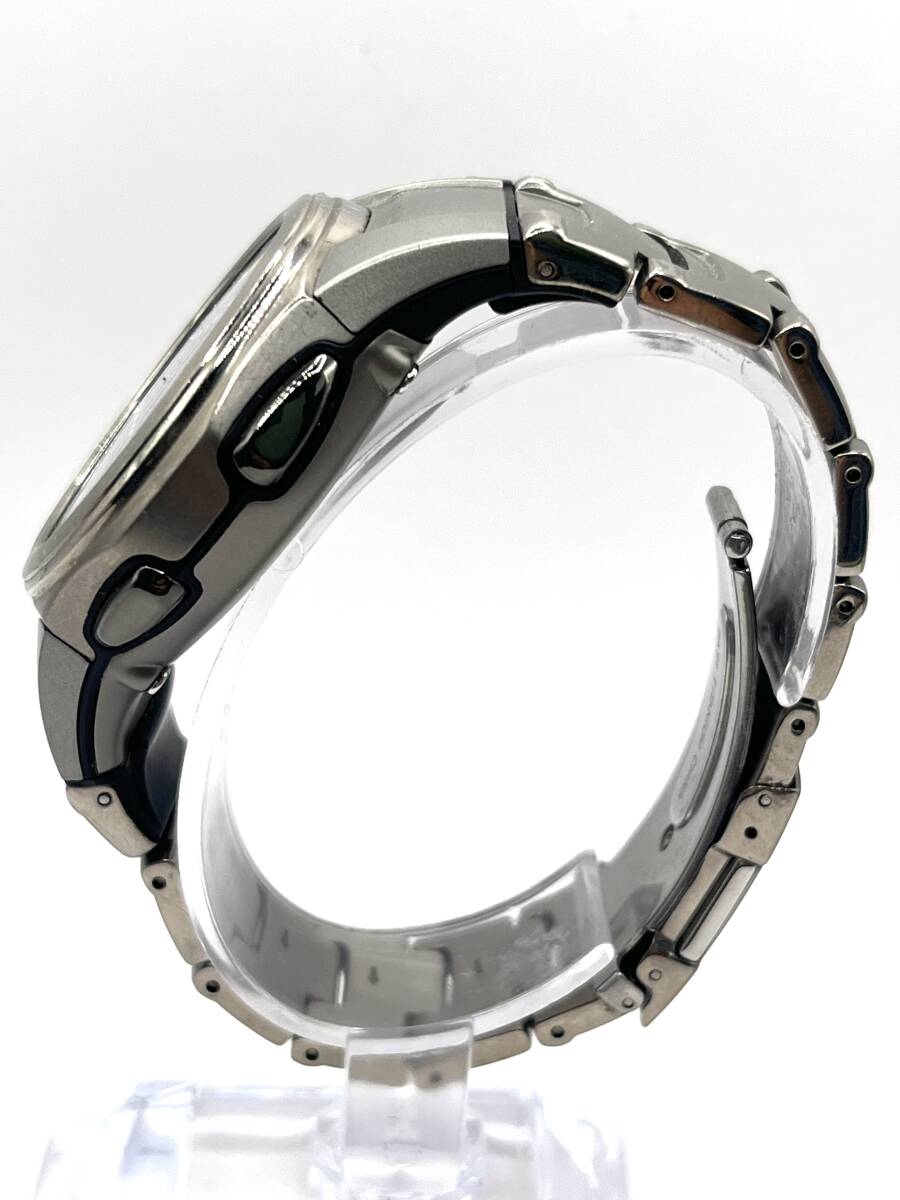 【1円〜/CASIO/美品】カシオ WAVE CEPTOR ウェーブセプター WVA-400 TJ TITANIUM チタン シルバー 電波ソーラー デジアナ メンズ腕時計