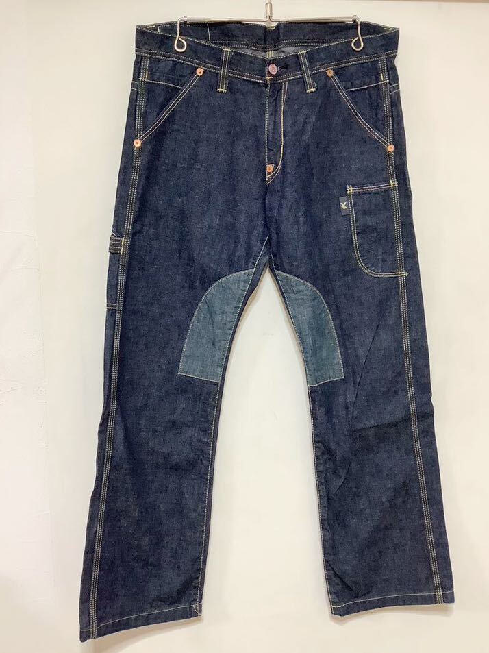 J-1260 YENJEANSen jeans Denim painter's pants W32michino Koshino work pants sinchi back ji- bread jeans made in Japan 