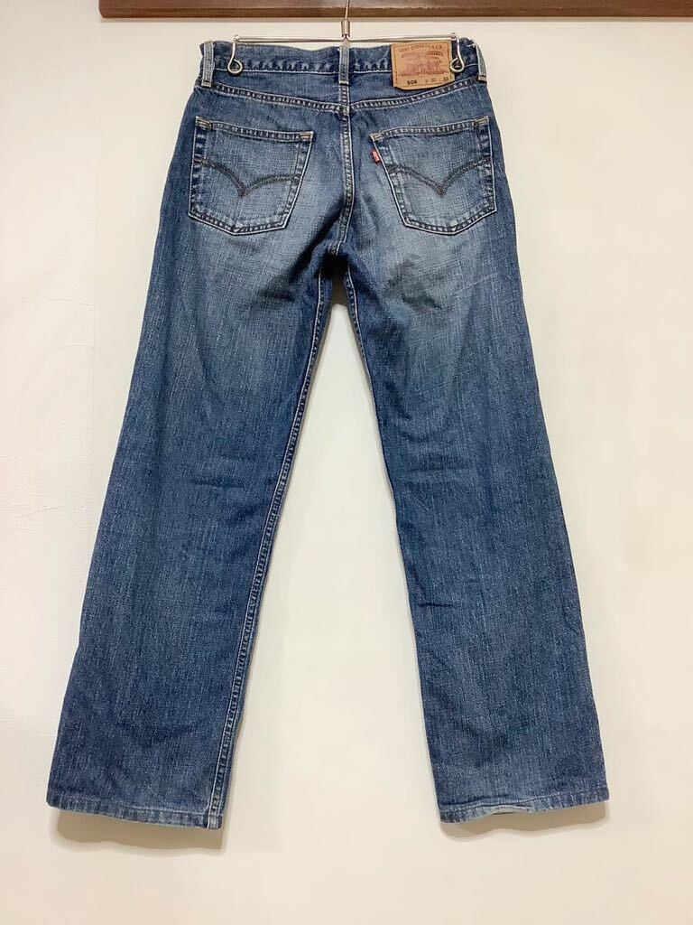 K-1241 Levi's リーバイス 508 デニムパンツ W30 ユーズド加工 00's オールド ジーンズ ジーパン_画像2