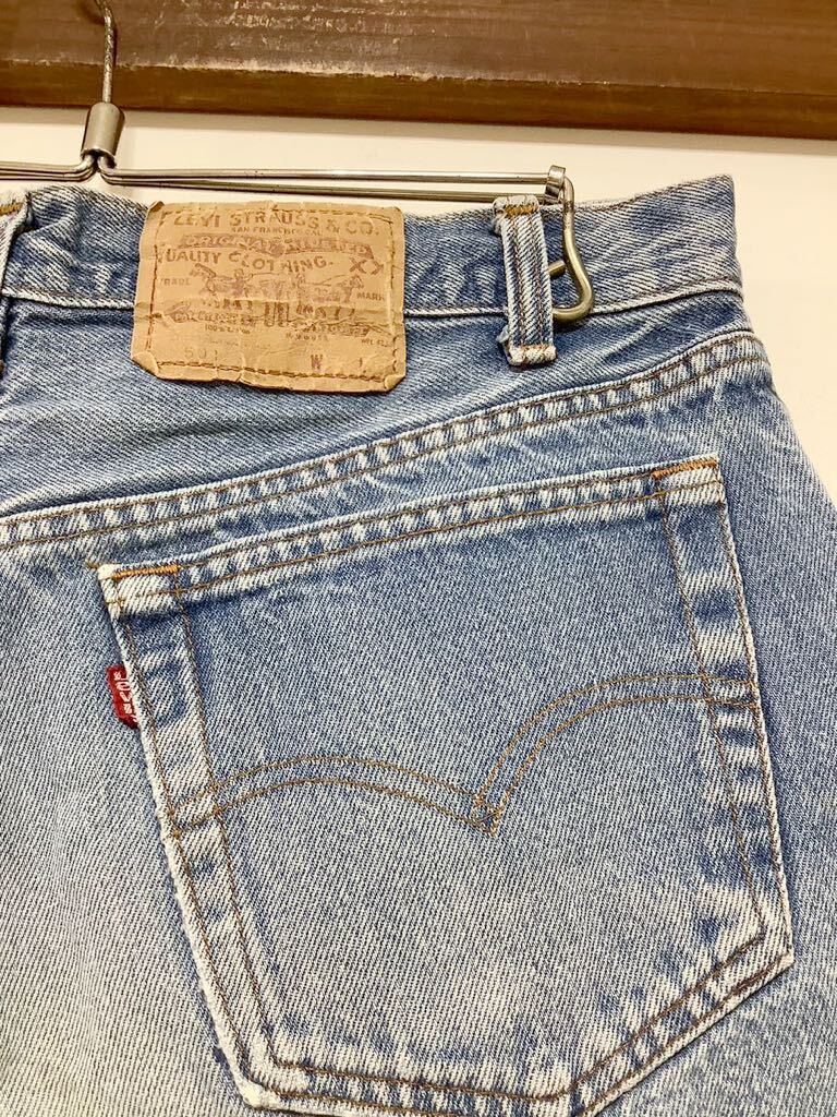 L-1235 USA производства Levi\'s Levi's 501 Denim шорты 80\'s Vintage cut off American Casual Denim шорты половина хлеб 