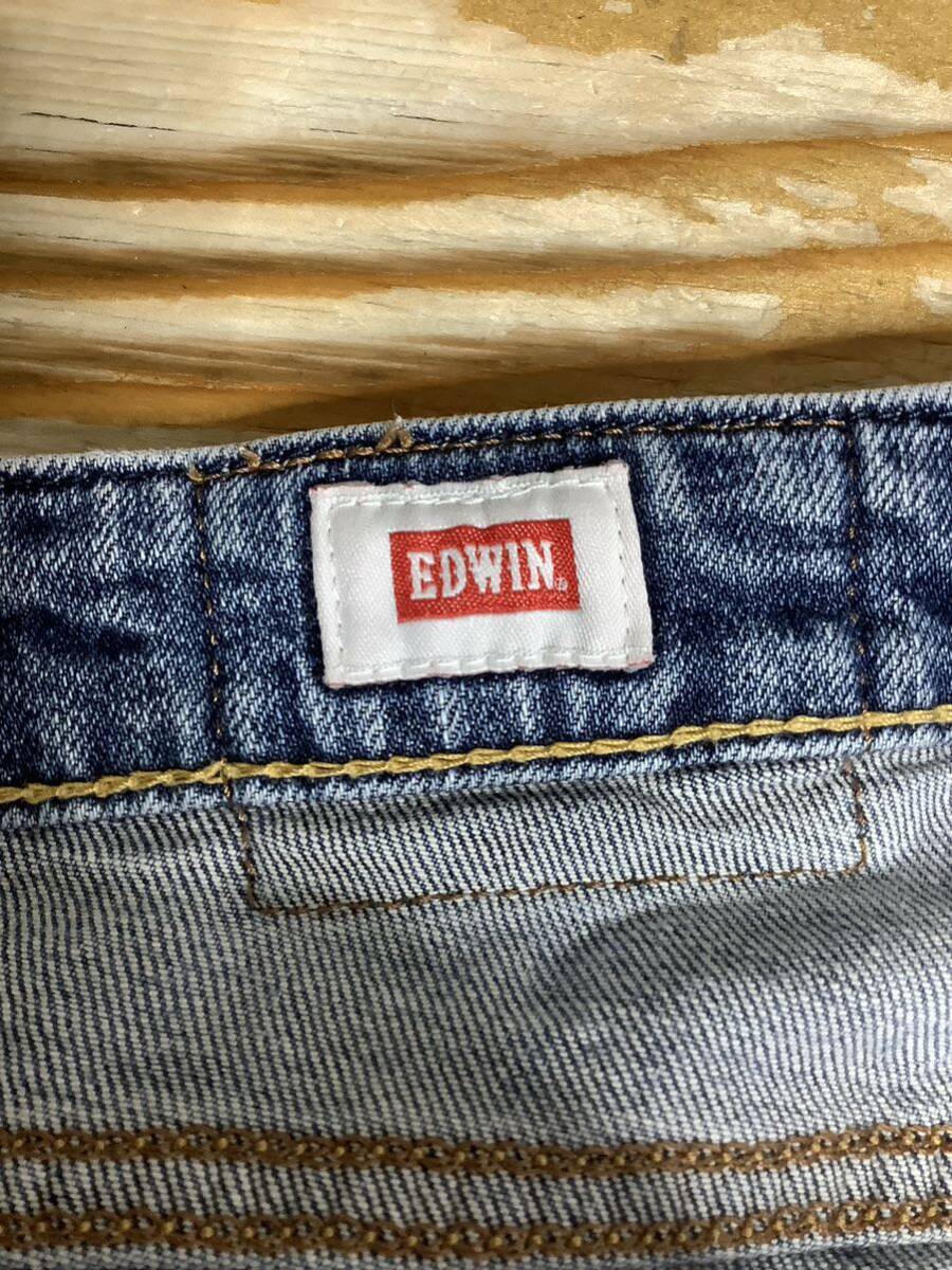 I-1268 EDWIN Edwin E503R Denim брюки W30 б/у обработка стрейч джинсы ji- хлеб сделано в Японии 