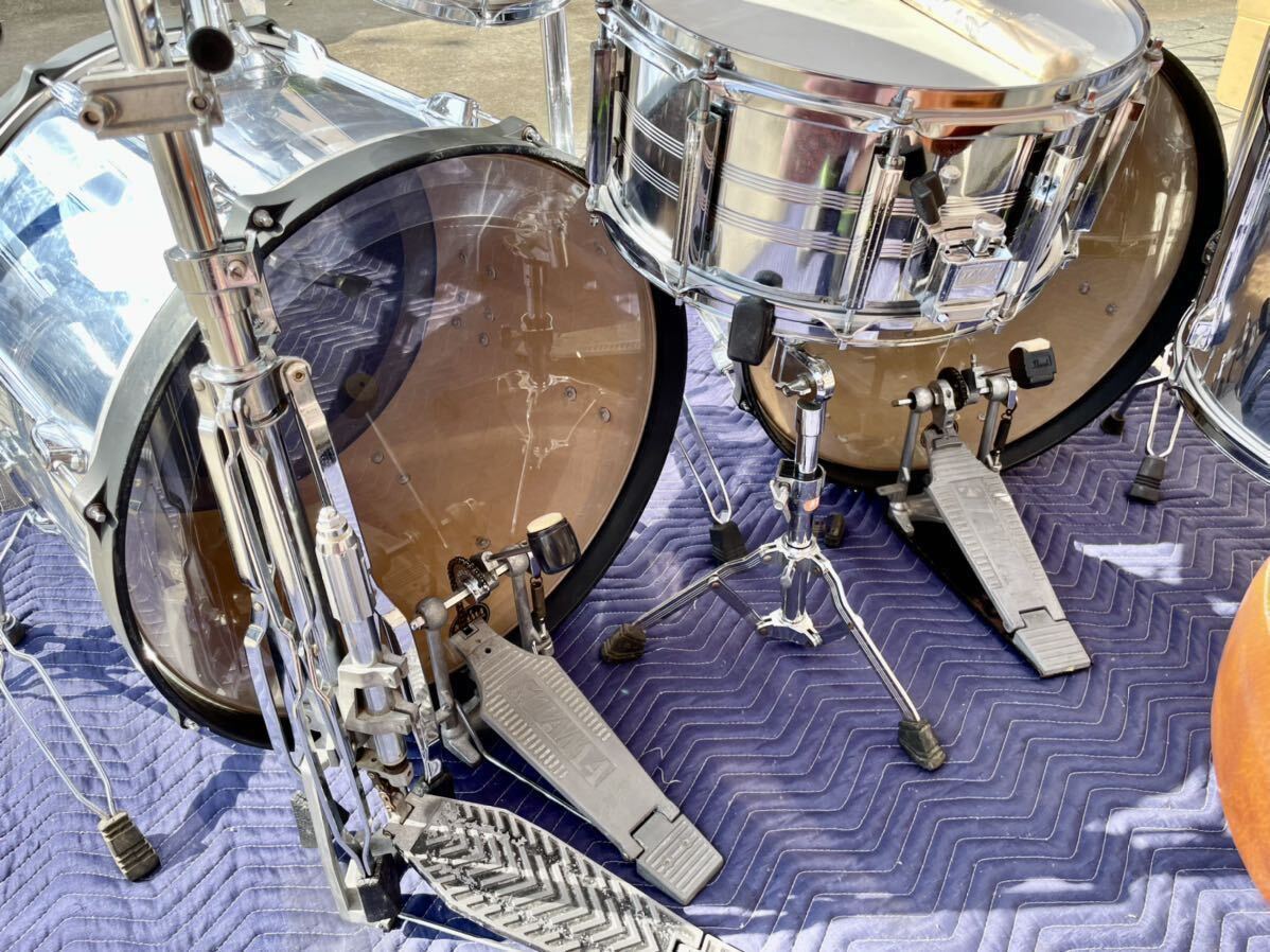 TAMA Rock Star タマ ドラムセット Zildjian SABIAN シンバルTAMA Pearl スタンド ロッククローム Rock Chrome ツーバス 2バス 引取のみ_画像4