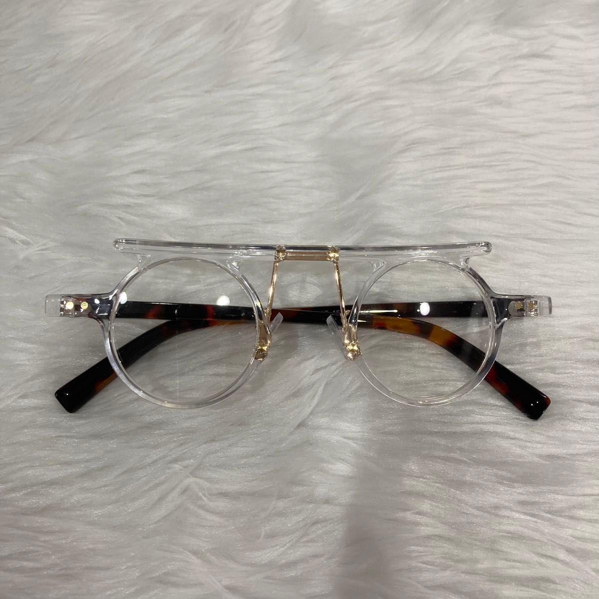 064クリアおしゃれ眼鏡メガネ透明フレーム個性的デザインサングラス