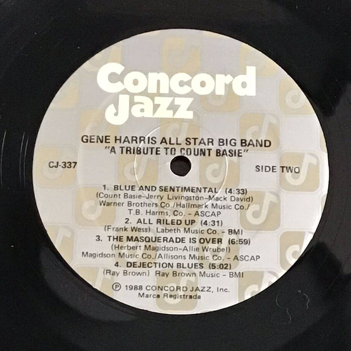 US盤/ The Gene Harris All Star Big Band / Tribute To Count Basie CJ-337_画像4