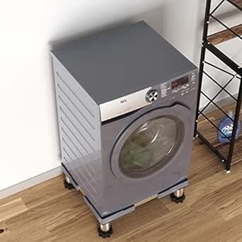 洗濯機 台 DEWEL 冷蔵庫置き台 13~17CM高度調節 増大増高ジャッキ付き 耐荷重約500kg かさ上げ 高さ調節 伸縮式_画像6