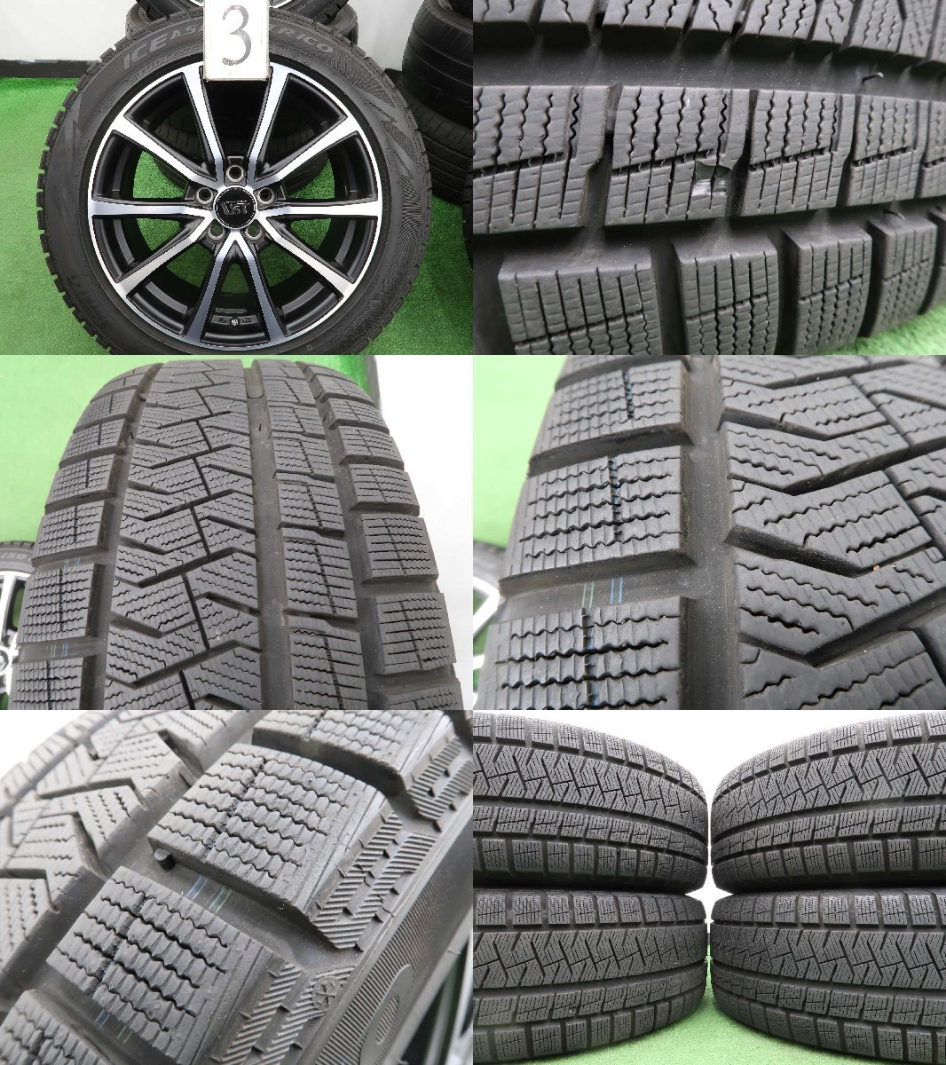 4本 VST Type ST2 17インチ 7J +49 5H PCD 108 スタッドレス ピレリ アイスアシンメトリコ 225/50R17 ボルボ V40 クロスカントリー V40 CC_画像10