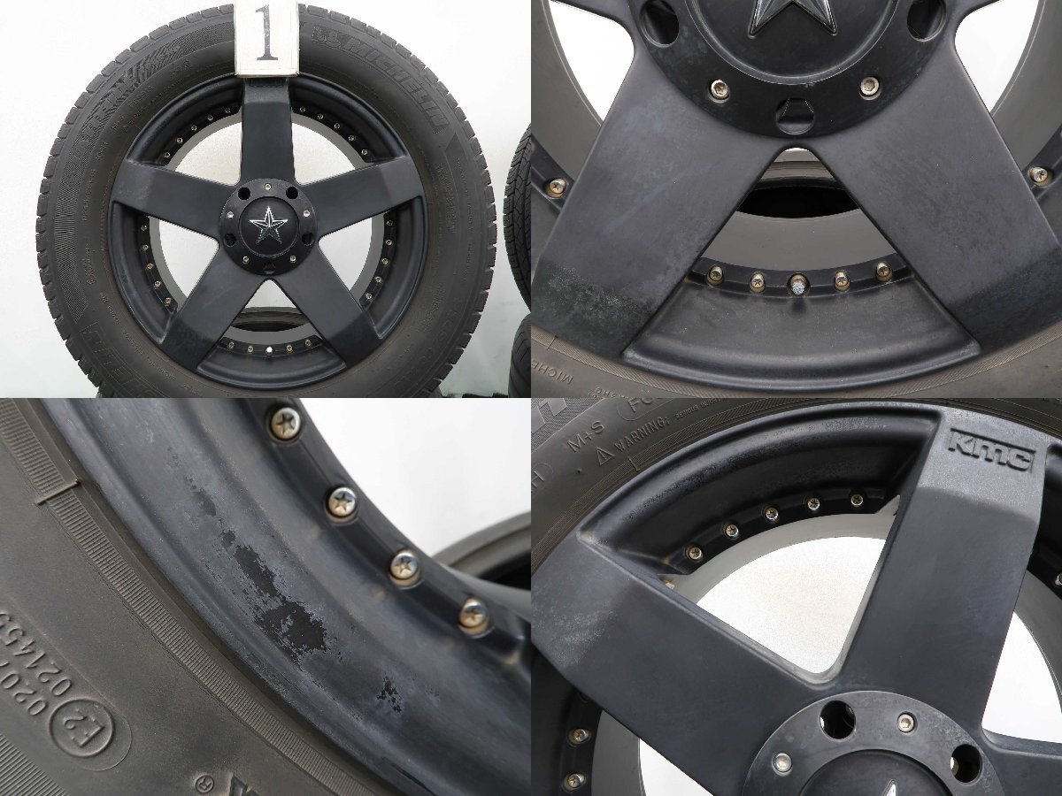 4本 KMC 18インチ 8J +42 5H PCD 114.3 120 ラジアル ミシュラン LATITUDE TOUR HP 245/60R18 フォード エクスプローラー リンカーン MKXの画像2