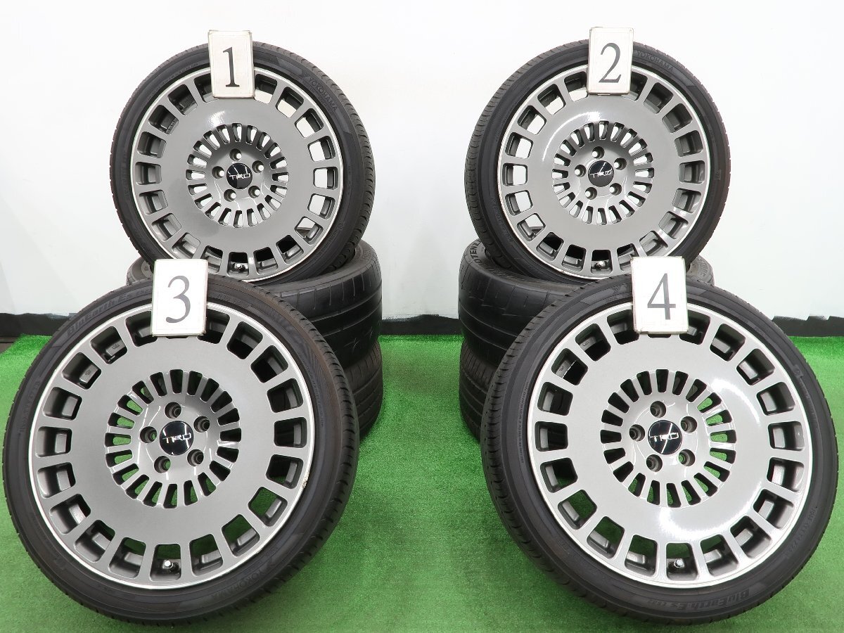 4本 TRD RAYS TF8 18インチ 7.5J +48 100 ラジアル ヨコハマ ブルーアース 2022年 215/40R18 プリウス 50 30 カローラ スポーツ ツーリングの画像1