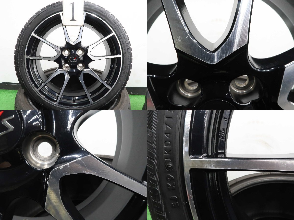 4本 トヨタ アクア G’s 純正 17インチ 6.5J +41 スタッドレス BRIDGESTONE ブリザック 195/45R17 平面座 ヤリス ヴィッツ iQ タイヤおまけの画像2