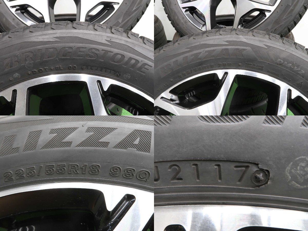 4本 スバル SJ フォレスター 純正 18インチ 7J +48 5H 100 スタッドレス ブリヂストン ブリザック DM-V2 225/55R18 XV GT アウトバック BRの画像7