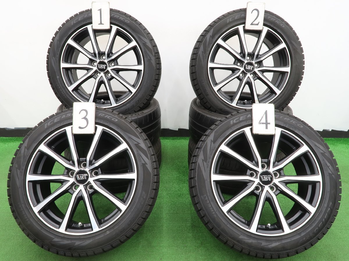 4本 VST Type ST2 17インチ 7J +49 5H PCD 108 スタッドレス ピレリ アイスアシンメトリコ 225/50R17 ボルボ V40 クロスカントリー V40 CC_配送料金は下記をご確認下さい。