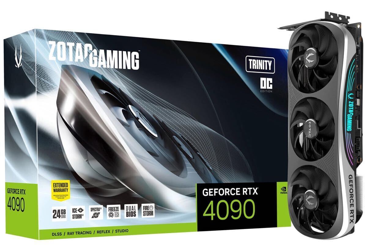【美品】ZOTAC製 グラフィックボード GeForce RTX 4090 Trinity OC 動作確認済み