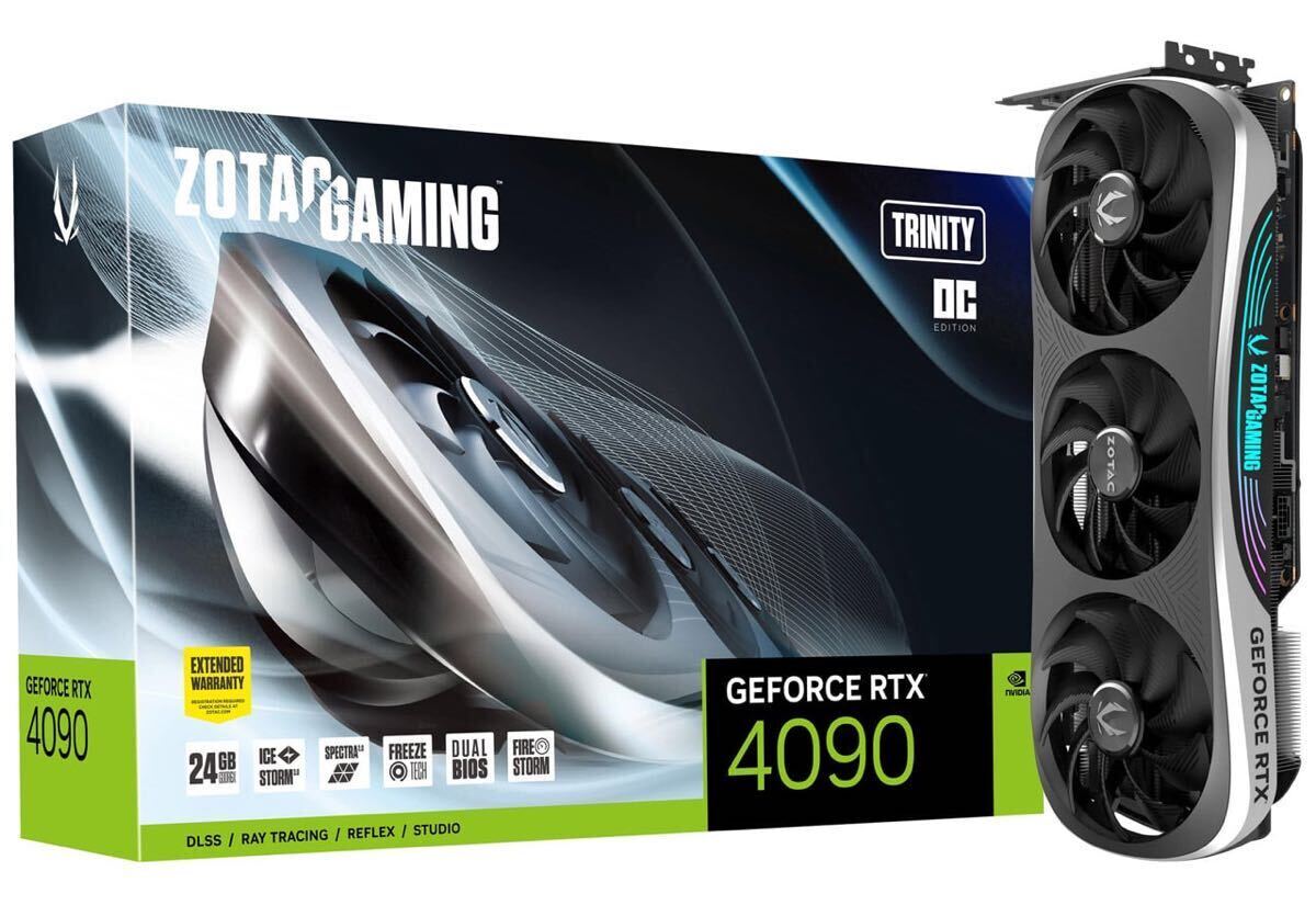 【美品】ZOTAC製 グラフィックボード GeForce RTX 4090 Trinity OC 動作確認済み _画像1