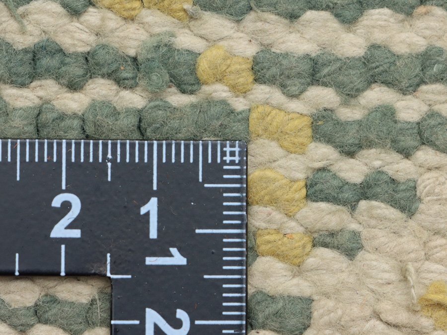 魁◆本物保証 時代古作 日本三大緞通 堺緞通 蟹牡丹文 古緞通 188×89㎝ 時代厳選の名作品絨毯の画像10