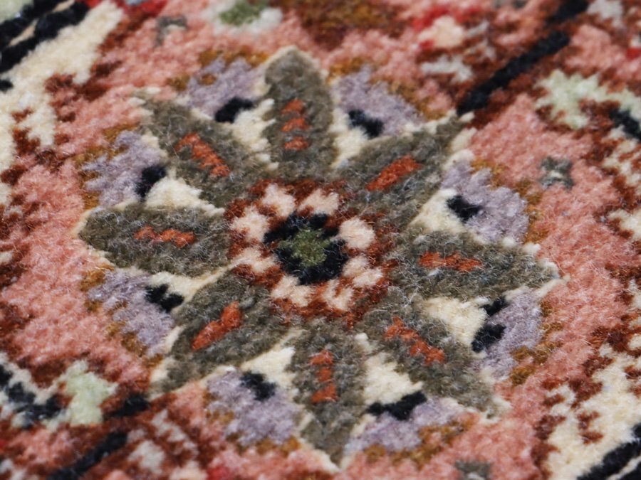 魁◆伝統的最高峰作品 最高級厳選 ペルシャ絨毯 イラン タブリーズ産 ウール マヒ柄 手織り 大判 309×209㎝ タブリーズの伝統マヒ柄の画像7