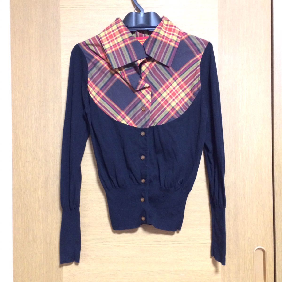ヤフオク Vivienne Westwood 柄チェックニットカーディガ ヤフオク Vivienne Westwood 柄チェックニットカーディガ