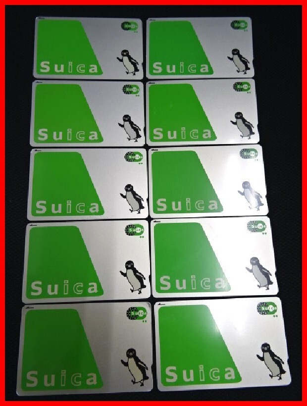  2404★A-1538★Suica スイカ 10枚セット37. 鉄道ICカード 通勤 通学 レジャー 中古の画像1