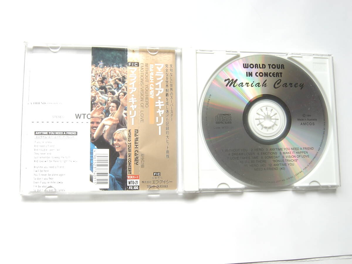 ♪ 中古ＣＤ  マライア・キャリー MARIAH CAREY ／ ワールドツアー アルバム WORLD TOUR IN CONCERT 国内盤 ♪の画像2